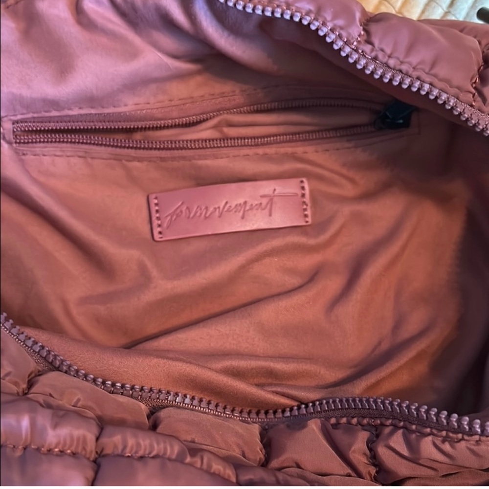 Quilted carryall by Free People in color dusty rose. - Picture 3 of 4
